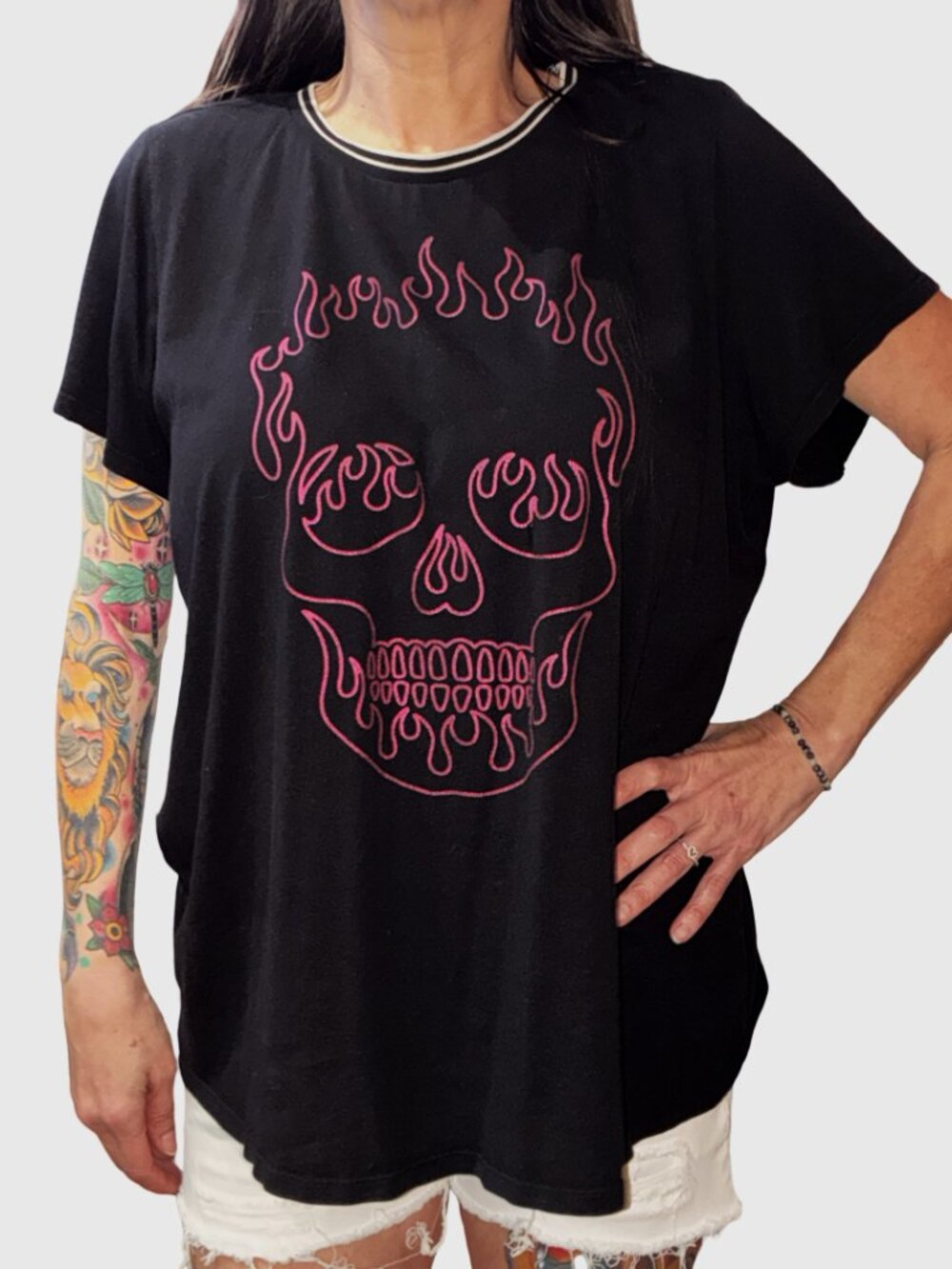 Sz.2X*LoveSick By Torrid*Black Tee W/ Skull On Front, "You're Standing......
